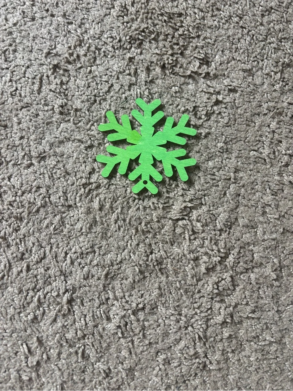Green Snowflake Holiday Ornament - Decorative Accent